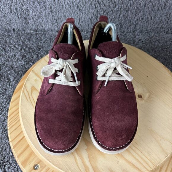 Samuel Hubbard Derby Mens 7.5 Red Suede Vibram Oxford Shoes Made in Portugal - Picture 6 of 11